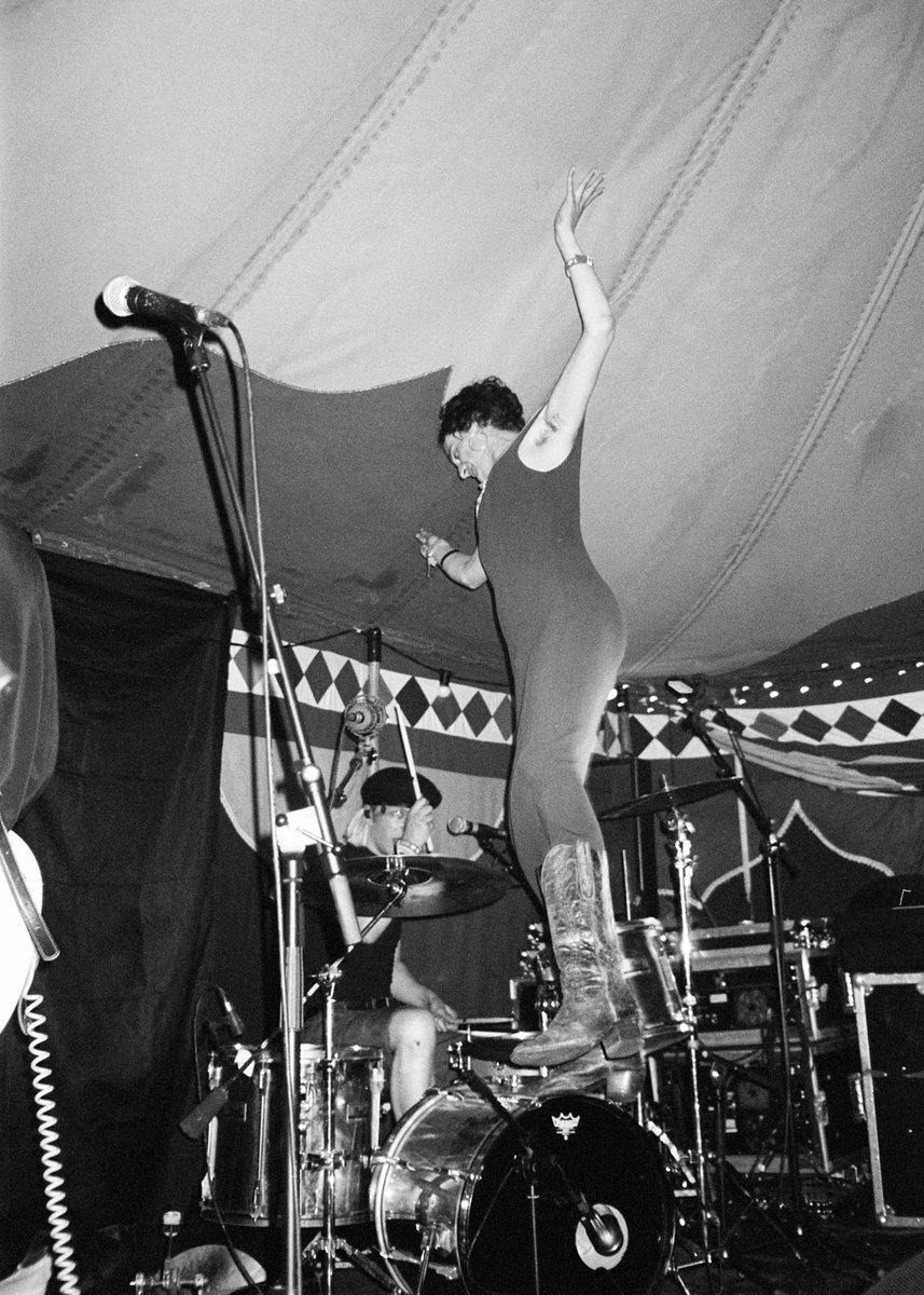 Last years Glasto with Walt Disco