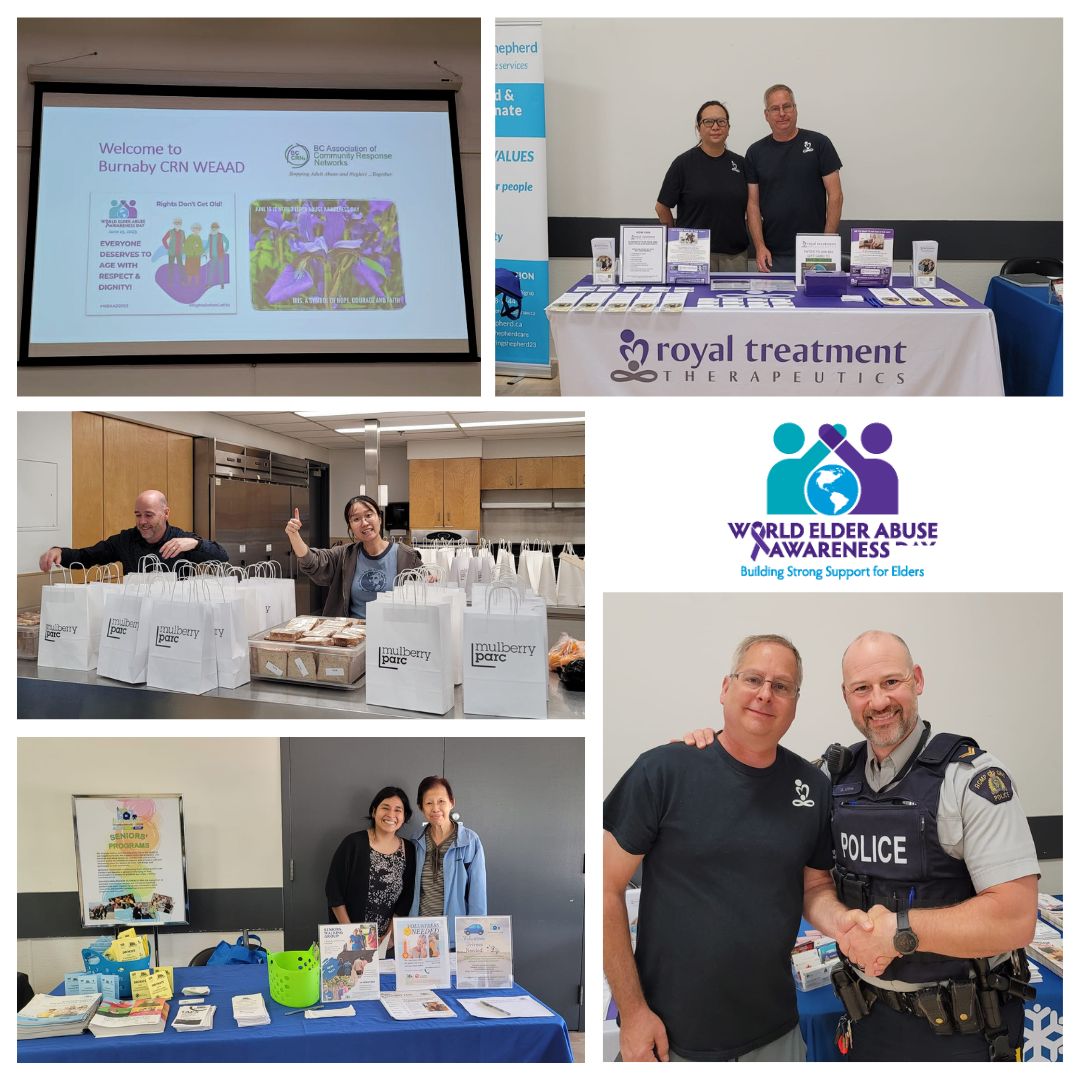 Thank you to everyone who participated in Burnaby's Elder Abuse Awareness Event. We would love to thank you for coming to our booth. 

If you would like more about how we can help eliminate your aches and pains, please call us at 604-437-7777 or visit royaltreatmenttherapeutics.com