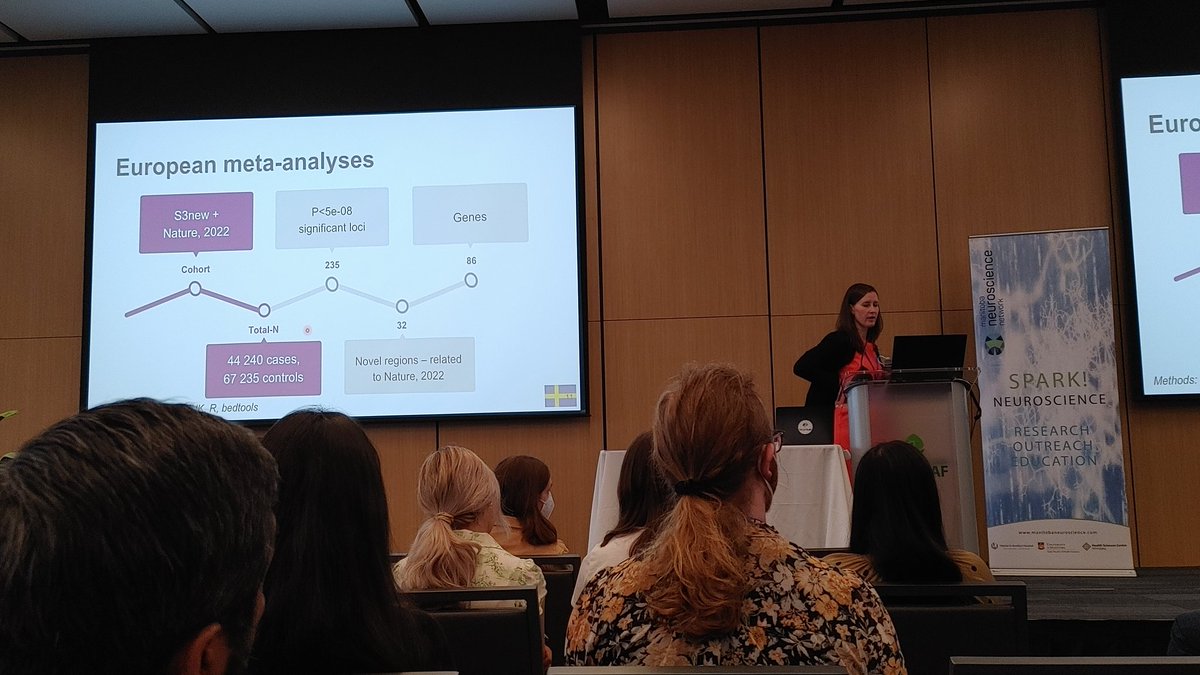 📢 @KaarinaKowalec discussing phenotyping for #schizophrenia 
✅several studies support correlations for outcomes
✅novel loci identified 
✅SCZ polygenic risk scores predict outcomes
✅phenotyping essential
@manitobaneuro @MB_MSResearch #MNN2023