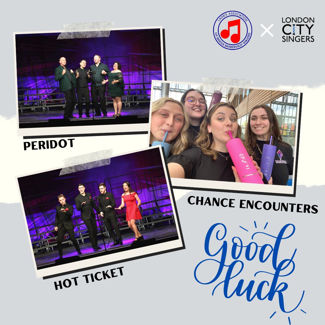 Good luck to all of our quartets performing at <a href="/SingLABBS/">LABBS</a> prelims this weekend - Peridot, Hot Ticket and Chance Encounters 🤞🎶