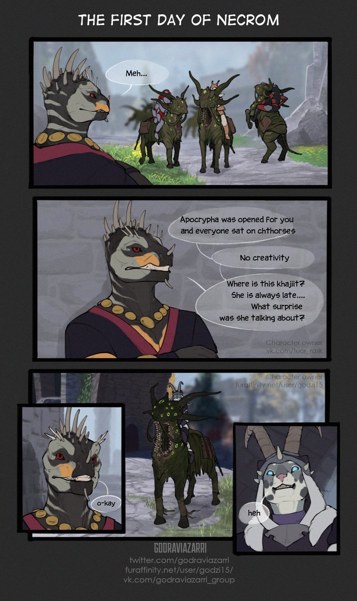 Our first impressions from the first day.
We had an agreement with a friend - he will help me level up for a new class, but before the start I wanted to show him a new horse with tentacles.
It turned out that Solitude was filled with players on chthonic horses :D
#ESOFam