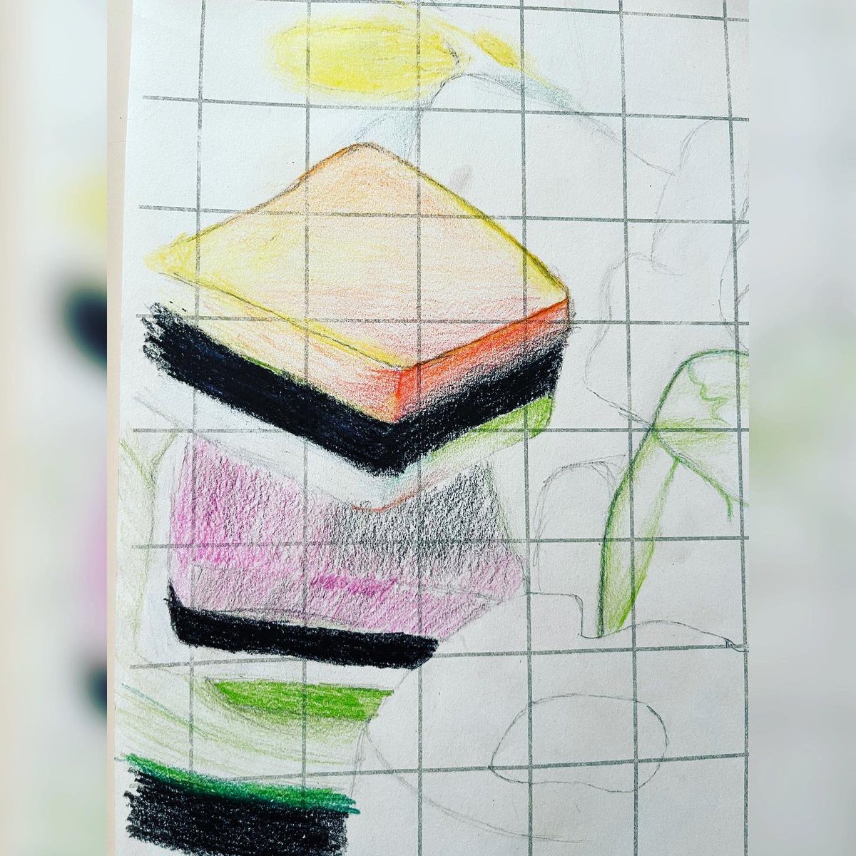 cns_art_design's tweet photo. 8M part 3 trying out the grid system and layering colour inspired by @sarahgraham_art Lovely individual styles and expressive marks being demonstrated. So very proud to be an Art and Design teacher. https://t.co/3LhK5E4dfW