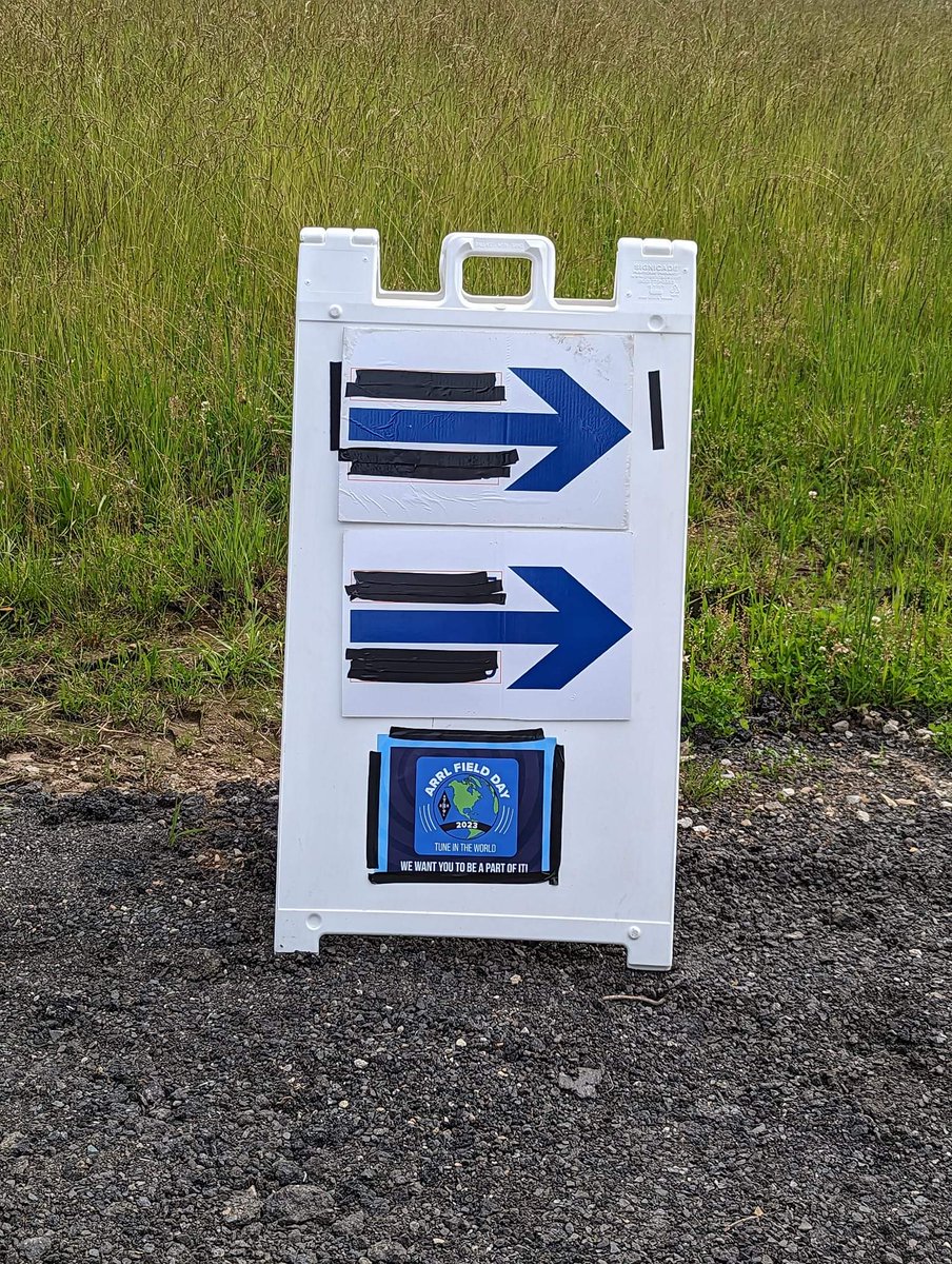 NS1RA's tweet photo. Look for the #ARRLFieldDay location for the NSRA? Just look for the signs! Remember that Field Day starts tomorrow, today is just set up.

#hamradio #AmateurRadio #ARRLFD #ARRLFieldDay2023 #ARRLFD2023 #ARRLFD23 https://t.co/9lgo5W7hzf
