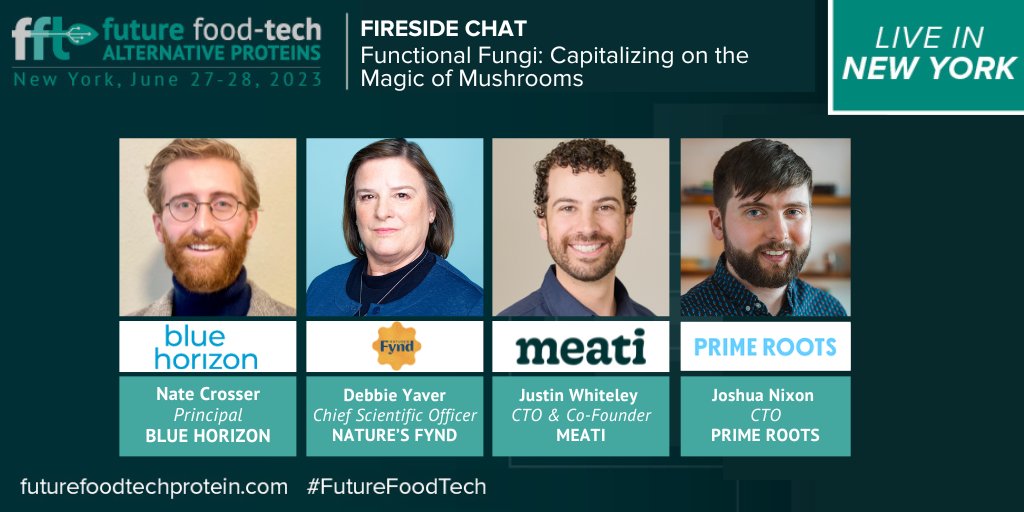 Explore the potential of mushrooms as a sustainable protein source. 🍄 Join the fireside chat, 'Functional Fungi: Exploring the Magic of Mushrooms,' moderated by @bluehorizoncorp . Register now to unlock new opportunities in the alt-protein sector: bit.ly/3UbHiWY.