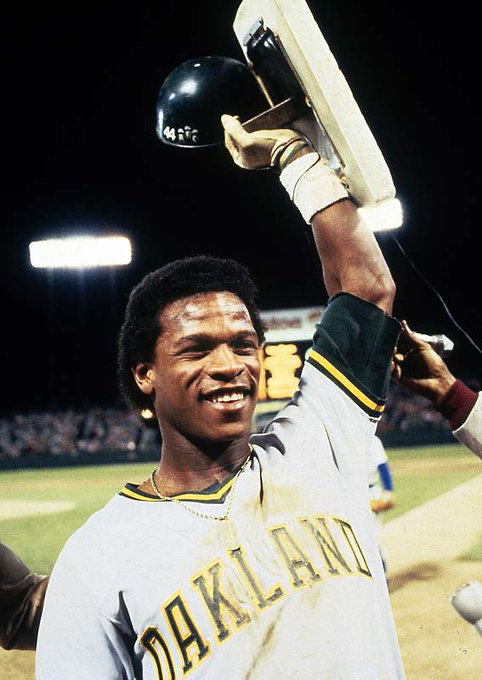 Rickey Henderson made his major league debut with the Oakland Athletics and stole his first base, June 24, 1979..