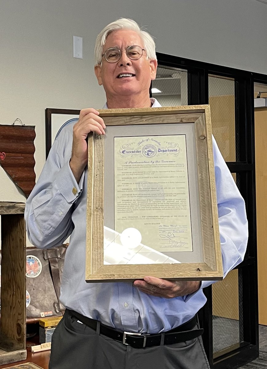 Nevada DMV on Twitter "DMV PIO Kevin Malone retires today after 25