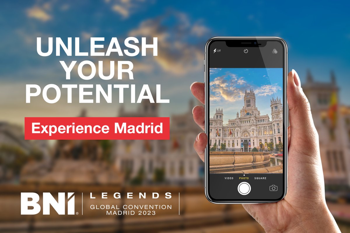 Make history in your industry. Join us in Madrid for the BNI® Global Convention learning from world-class speakers, interactive workshops, and a legendary atmosphere that will fire up your creativity, this event is not to be missed: cvent.me/x3OR9g?RefId=b…

#BNI #BNIGC23