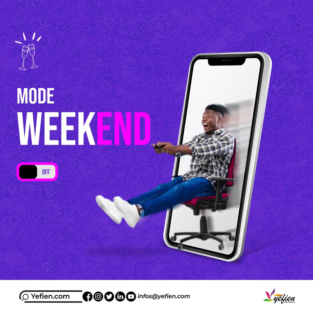 YEFIEN_COM's tweet image. 𝗡𝗼𝘂𝘀 𝘃𝗼𝘂𝘀 𝘀𝗼𝘂𝗵𝗮𝗶𝘁𝗼𝗻𝘀 𝘂𝗻 𝗲𝘅𝗰𝗲𝗹𝗹𝗲𝗻𝘁 𝕎𝕖𝕖𝕜𝕖𝕟𝕕   !

#ExcellentWeekend
#YefienCommunication #VisibiliteWeb #AgenceWeb #infographie #logo