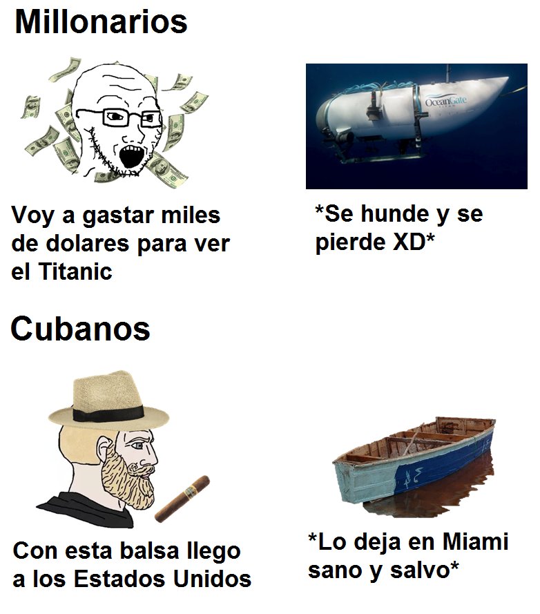 Cubanos >>>>> Millonarios en un submarino
