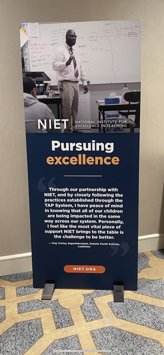 Excellent statement from <a href="/ClayCorley/">Clay Corley</a>. I completely agree, <a href="/NIETteach/">National Institute for Excellence in Teaching</a> helps us with growing teachers and teacher leaders.  #NSI2023