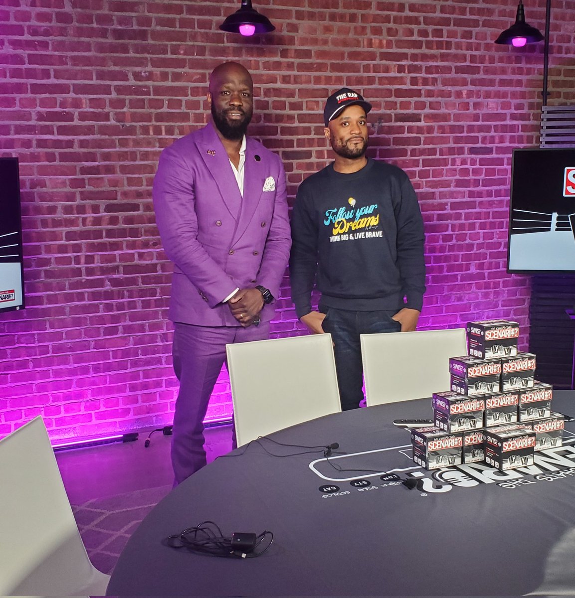 S/o to @iiscrapp one of the creators of "So What's The Scenario" Hip Hop debate card game. Wrapped up a taping of the game with DJ Zeke &amp; I. Get yours now‼️ Use promo code DemeD