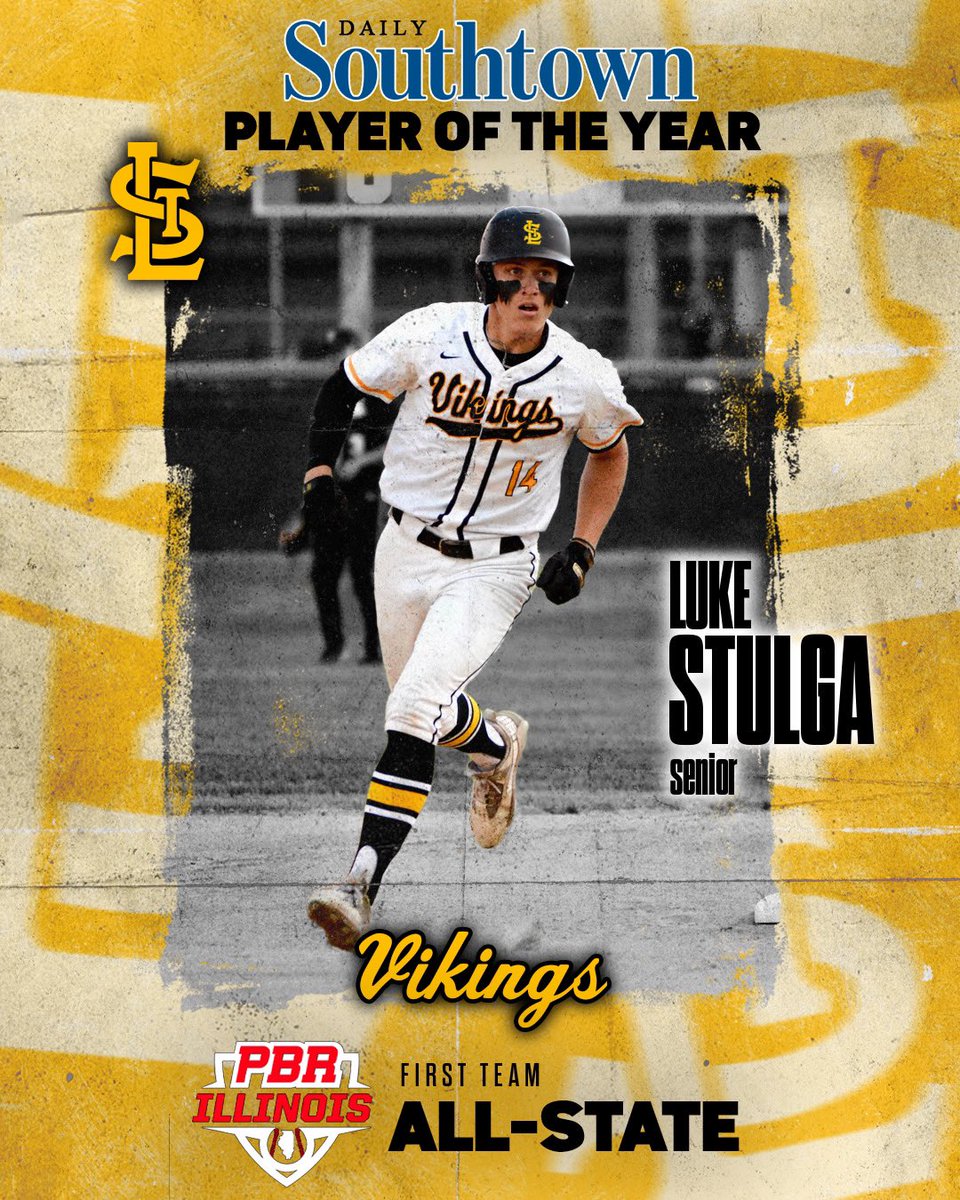 Luke Stulga has been named the Daily Southtown Player of the Year! Luke was also named PBR 1st team All State this week! #VikingWarrior