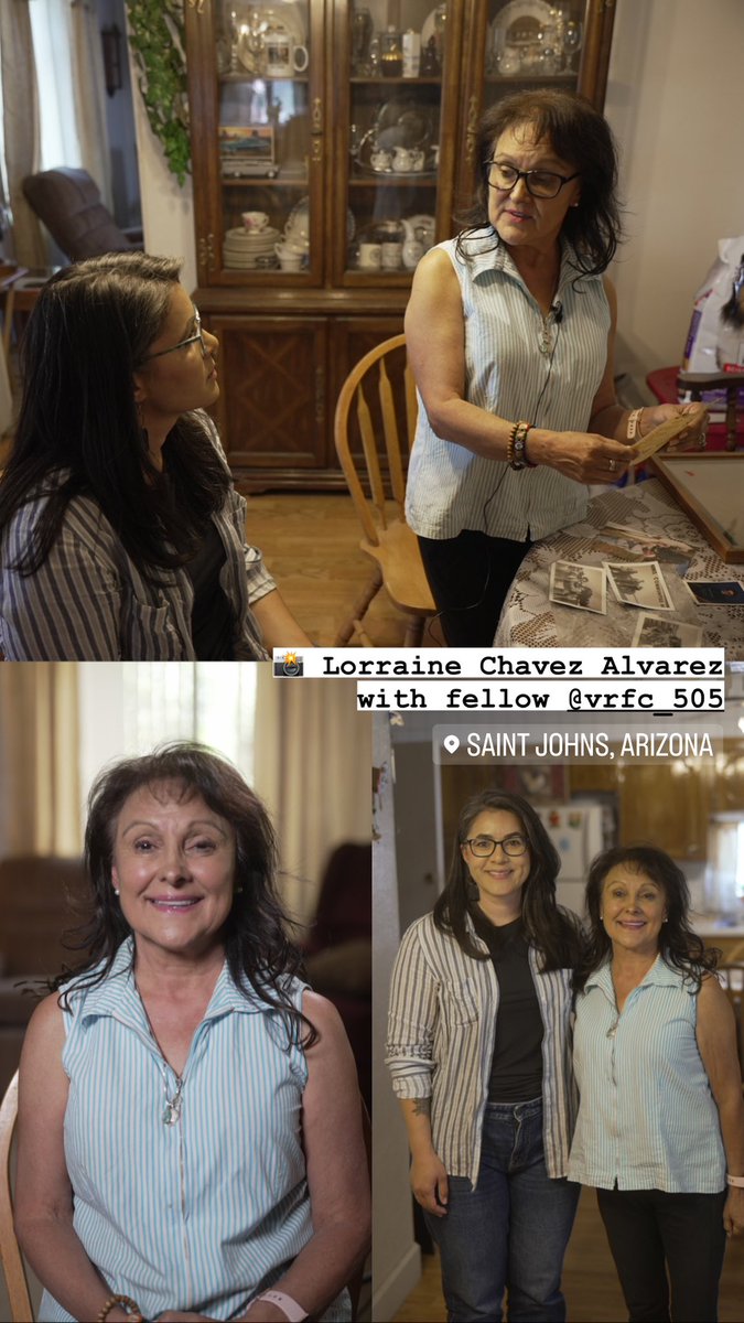 📸 Interviewee, Lorraine Chavez Alvarez with fellow, @dravfonseca!
📍 Saint Johns, AZ
#Voces #OralHistory #Arizona #AZ