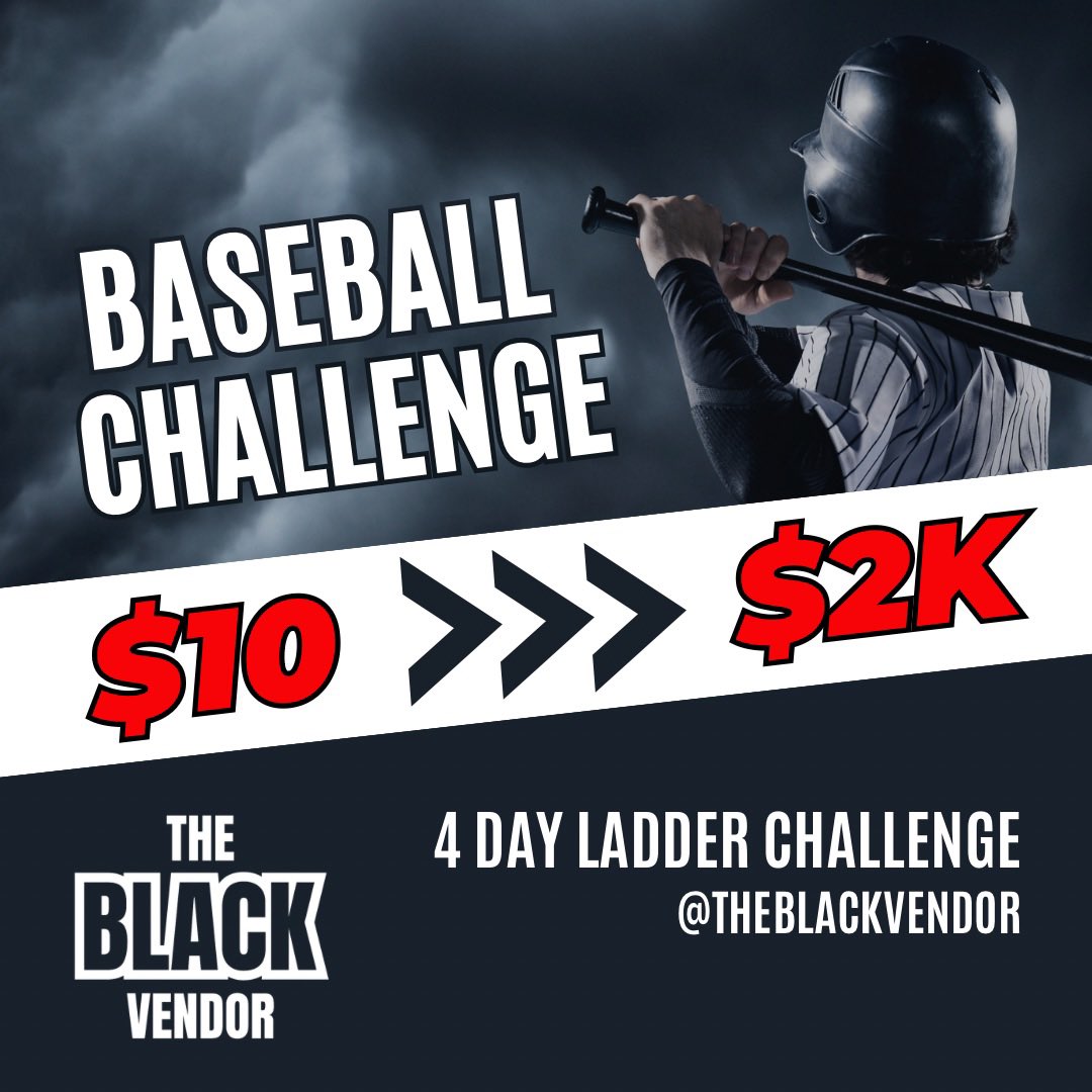 ⚾️🪜 LADDER - DAY 3 🔥 

$10 ➡️ $2k (4 day challenge)

We are on day 3 of 4 🪜🪜🪜🪜

Discord —> discord.gg/VTdX83wKz5

#LadderChallenge #MLBPicks #GamblingTwitter #sportsbettor