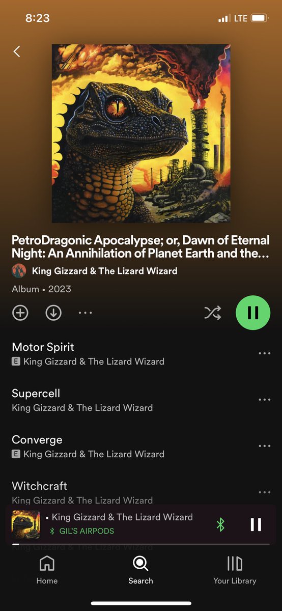 Forever walking my precious little girl in a stroller and waving to sweet old ladies while listening to something absolutely insane on my AirPods.