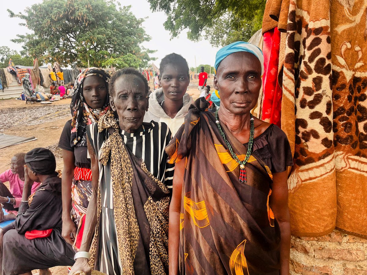 Four generations of women of #SouthSudan. Four generations of resilience, migration, conflict, loss and life, exhausted after arriving overnight after nearly 2 months fleeing conflict in #Khartoum #Sudan.  Please spare a thought for them tonight.