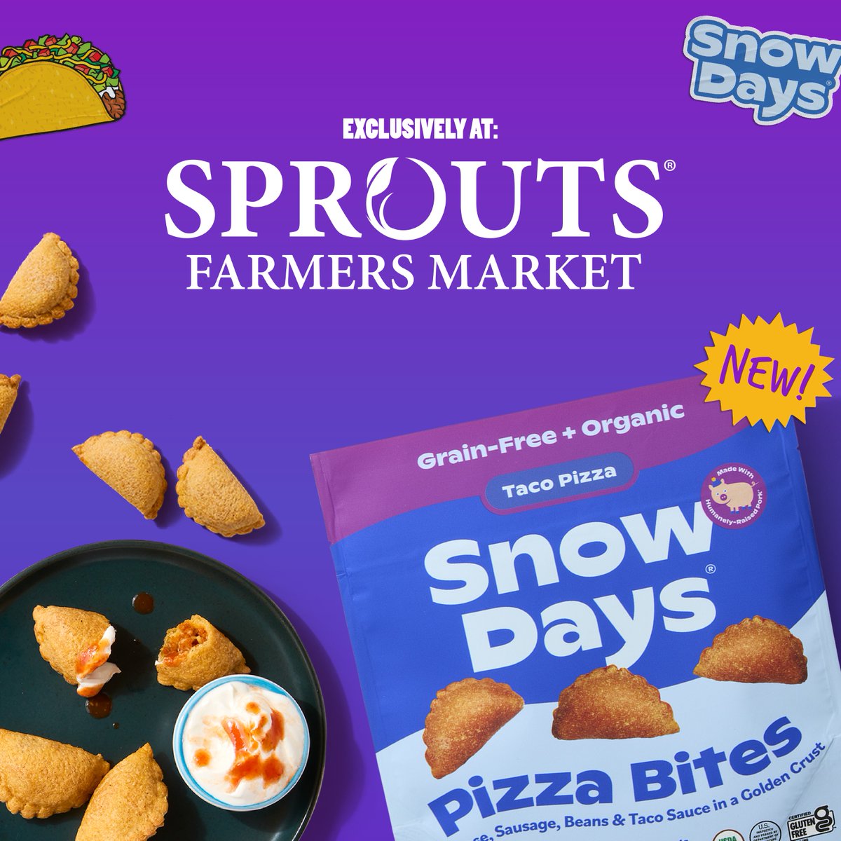 You can now get Taco Pizza at a retailer near you: <a href="/sprouts/">sprout & co.</a> 🌮 ! Clear the shelves fam, your Taco Tuesday will never be the same.