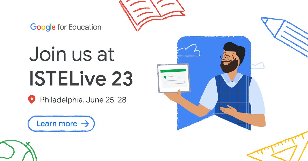 ForwardEdgeOH's tweet image. If you’re headed to ISTE, pre-register for the
@GoogleForEdu Made for the way you teach sessions to see new features that make learning &amp;amp; teaching more personal, collaborative, &amp;amp; accessible!
goo.gle/3PsNadZ
@ISTEofficial
#googleedu #googleworkspaceedu #chromebook #fek12…