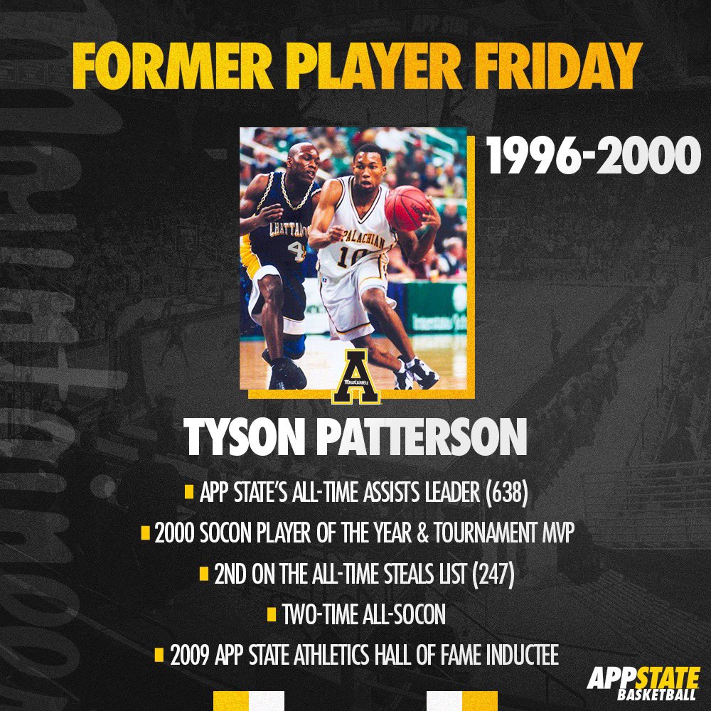 In this edition of #FormerPlayerFriday, we are highlighting Tyson Patterson 🏀📜

#TakeTheStairs