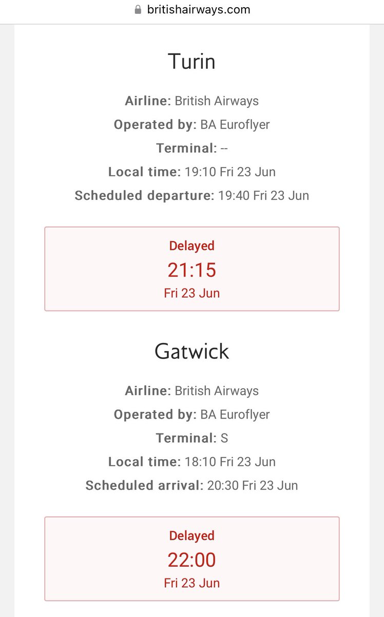 Gabrielamcfok's tweet photo. Sorry @British_Airways it’s me again! Which one is correct? The app says I’m expected to land at 2200 but the app says estimate 2326. I am very confused! Thank you! https://t.co/OCjgATqcbr