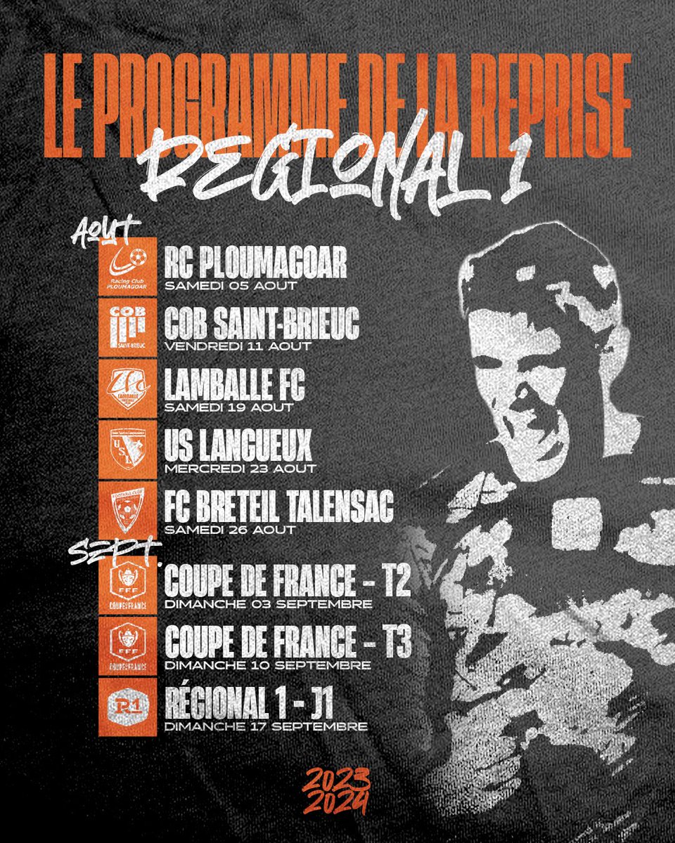 LoudeacOSC's tweet image. [SENIORS]

Cap sur la saison prochaine avec le programme des matchs amicaux de nos SÉNIORS. Rendez-vous en août pour le retour du football 💪🏼⚽️

#ALLEZTANGOS 🧡🖤