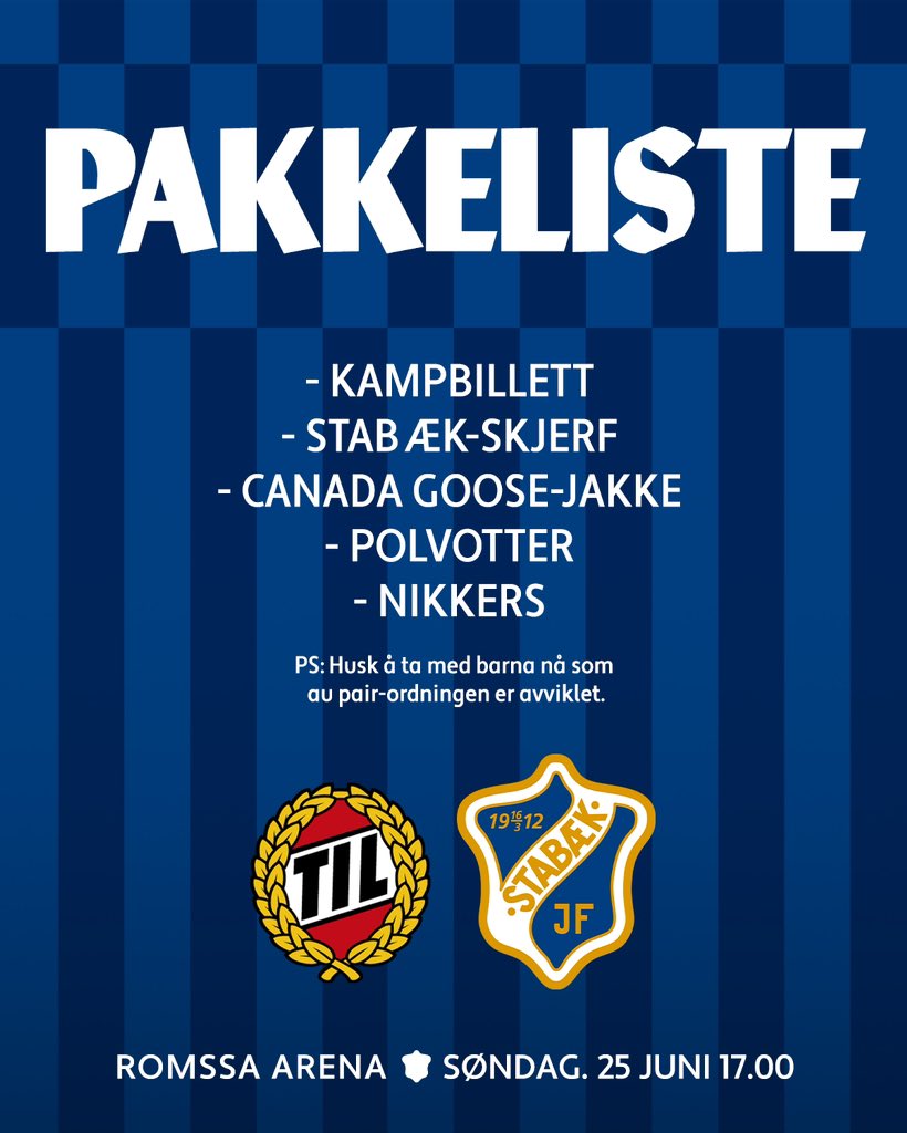 Stabaek's tweet photo. God tur til Tromsø, alle blaa💙

La det være plass til tre poeng i bagasjen hjem😉 https://t.co/5nyGlR0kVD