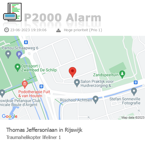 P2000alarm_LL's tweet photo. Traumahelikopter LifeLiner 1 gaat naar Thomas Jeffersonlaan in Rijswijk https://t.co/iqCIbbGVzR https://t.co/6WHsUUM3Sd