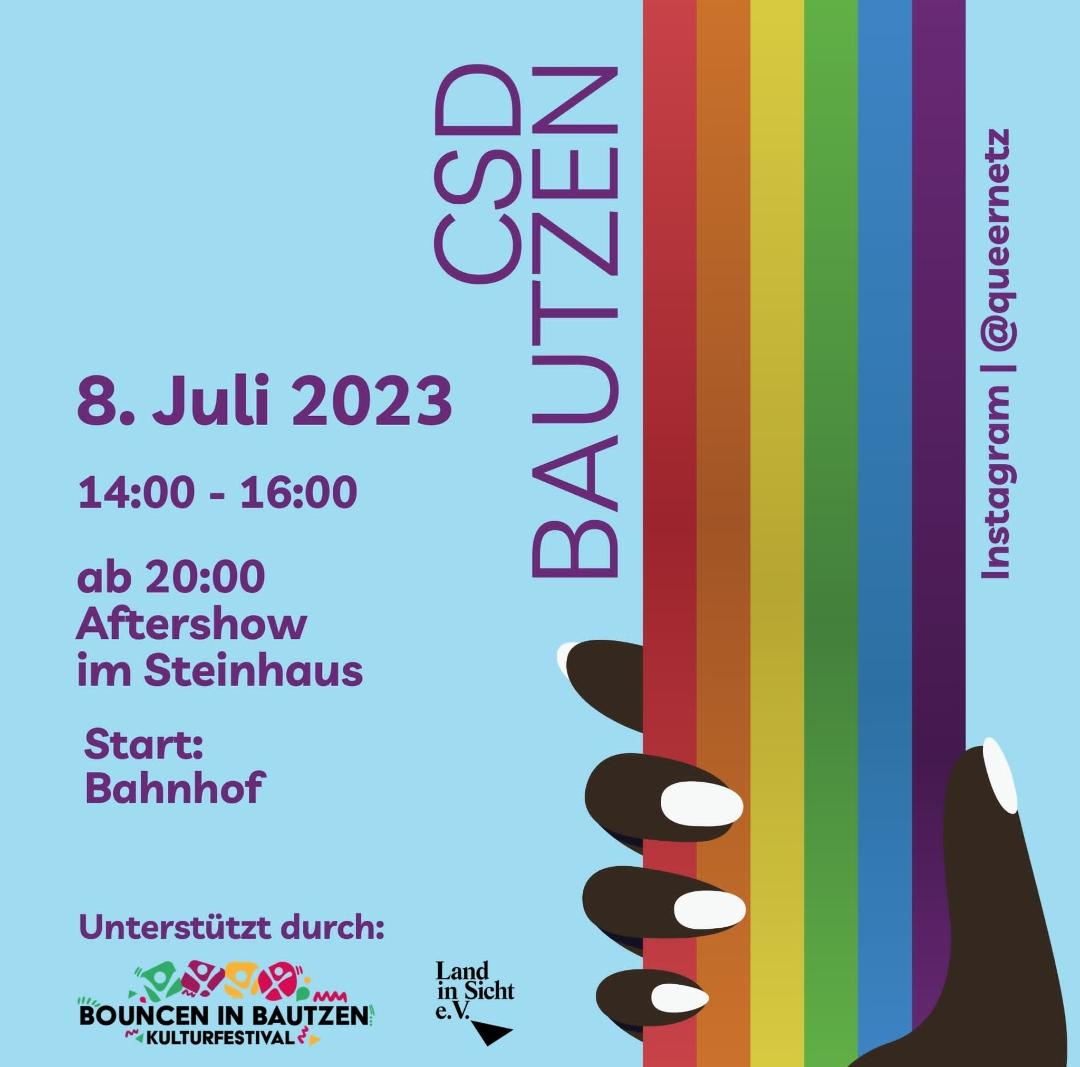 Nach monatelanger Vorbereitung ist es bald endlich soweit: #Bautzen bekommt seinen ersten #CSD!! Ich bin so aufgeregt!! 😍😍🥰🎉🎉🏳️‍🌈🏳️‍⚧️