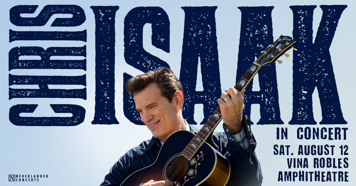 🎸 Don't miss platinum-selling and GRAMMY-nominated singer @ChrisIsaak when he comes to Paso Robles on Sat, August 12th!

Tickets are on sale now: ticketmaster.com/event/09005ECF…