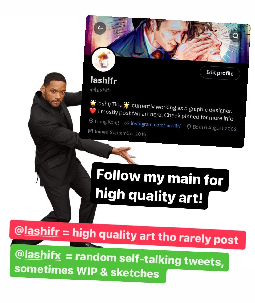lashifx's tweet image. ⚠️Dear new followers!! Please follow my main @lashifr if you like my work!! ⚠️
❤️ @lashifr - my account for high quality art
💙@lashifx - for my daily use and random post
—
You may check out some interesting & information threads I made/save in this tweet’s reply thread
