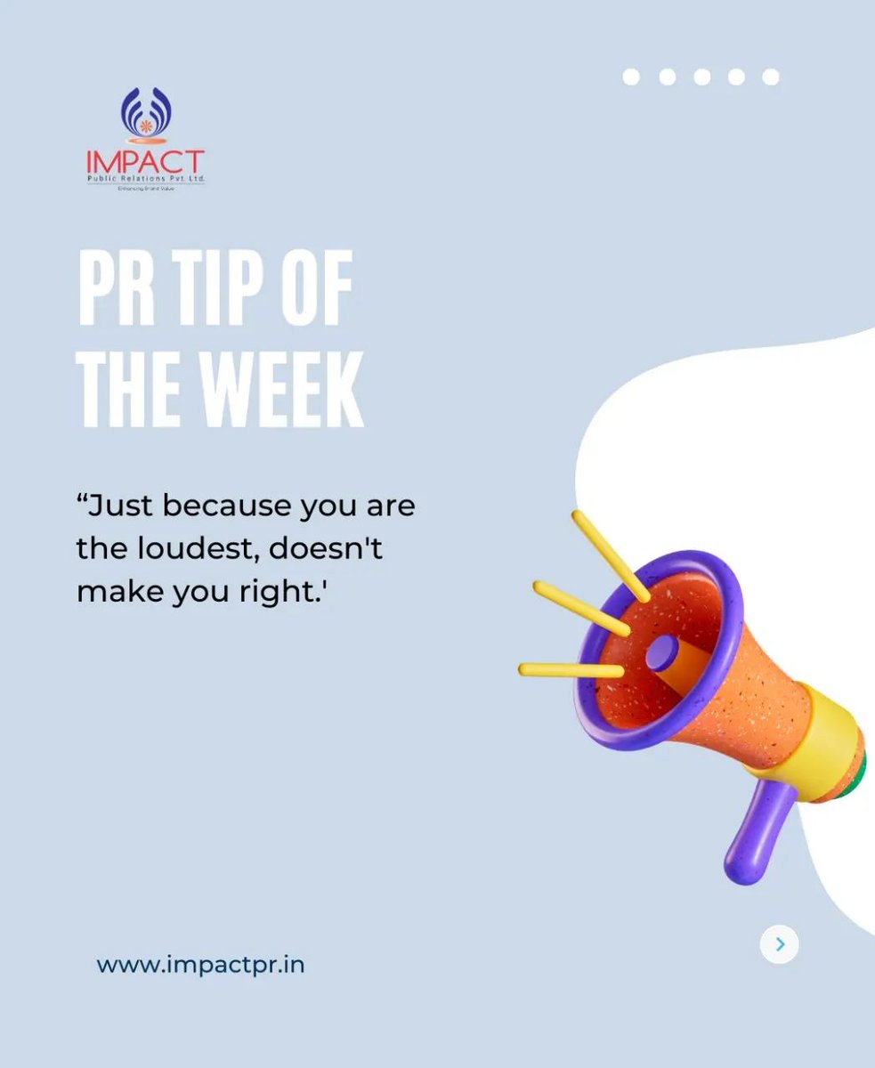 PR tip of the week !!
.
.
.
.
#impact #impactpr #publicrelationsindia #publicrelationsagency #pr #prtips #prtip #prtipoftheday #prtipsandtricks
