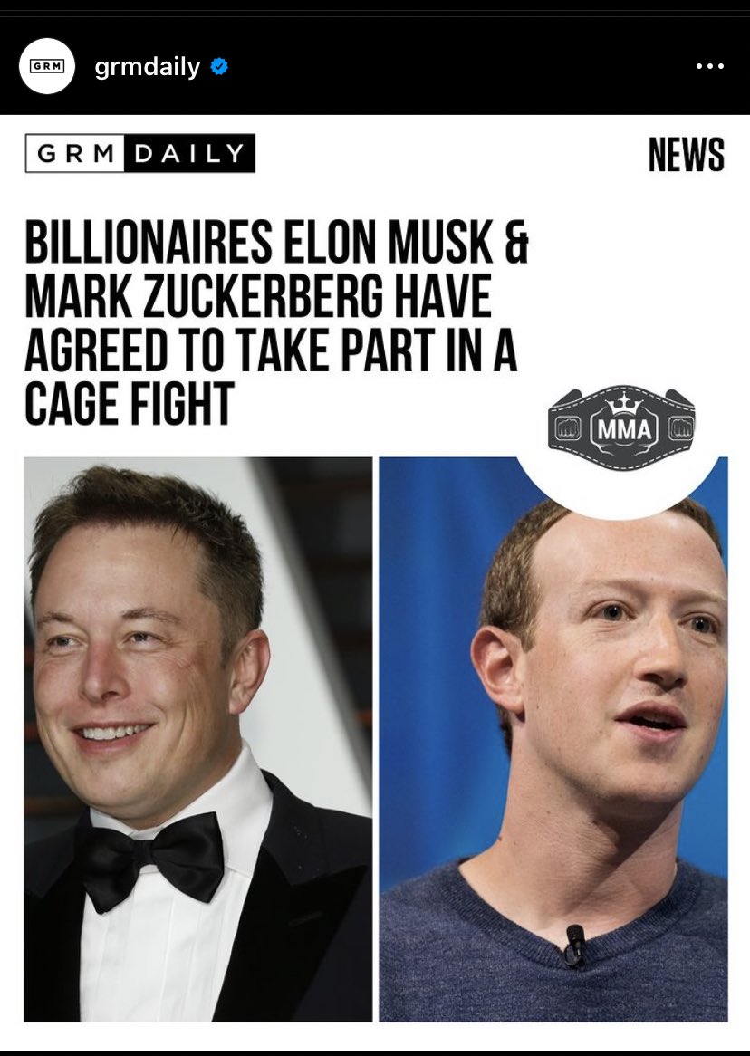 CrazyFights50's tweet photo. #elonmusk #MarkZuckerberg #fight https://t.co/dR3wU5SORq