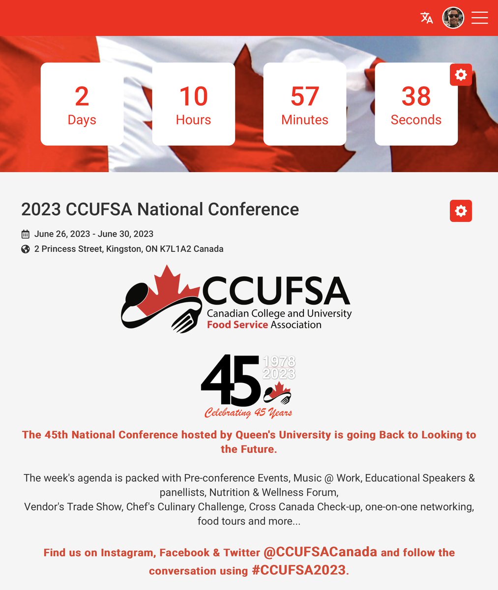If you're looking for me in the next 7 days, I'll be right here #CCUFSA2023 @CCUFSACanada