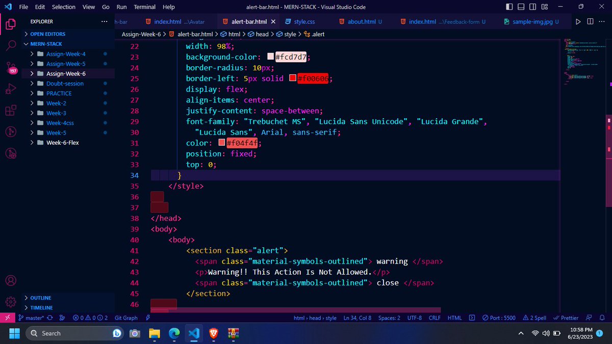 nikhilxtech's tweet image. Day-34✅🚀
📢 I just created an awesome alert bar.
🟢 Flexbox provides a flexible and responsive structure

🟢 The alert bar designed using flex and space-between ensures a visually appealing layout📱💻

🟢 #WebDesign #CSSFlexbox #AlertBar

#100DaysOfCode #learnInPublic