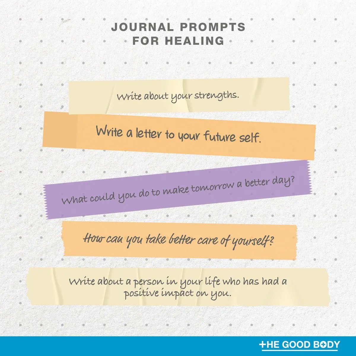 Journaling can be a great way to find out more about yourself. They can also help you heal. Here are a few prompts we’d recommend for that specific goal. 

Take a look at our full list here:
buff.ly/41v0q5k