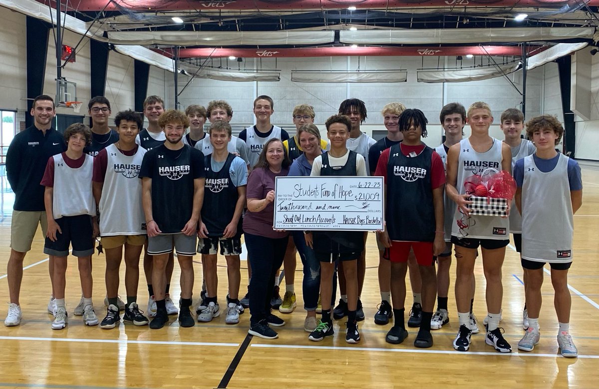 Over $21,000 raised by our players for the Students Fund of Hope! The money will help pay off depleted lunch accounts, and serve families in need in our community. 

Such an outstanding job by these guys! They went above and beyond our goal, and did it together. #ServantLeaders