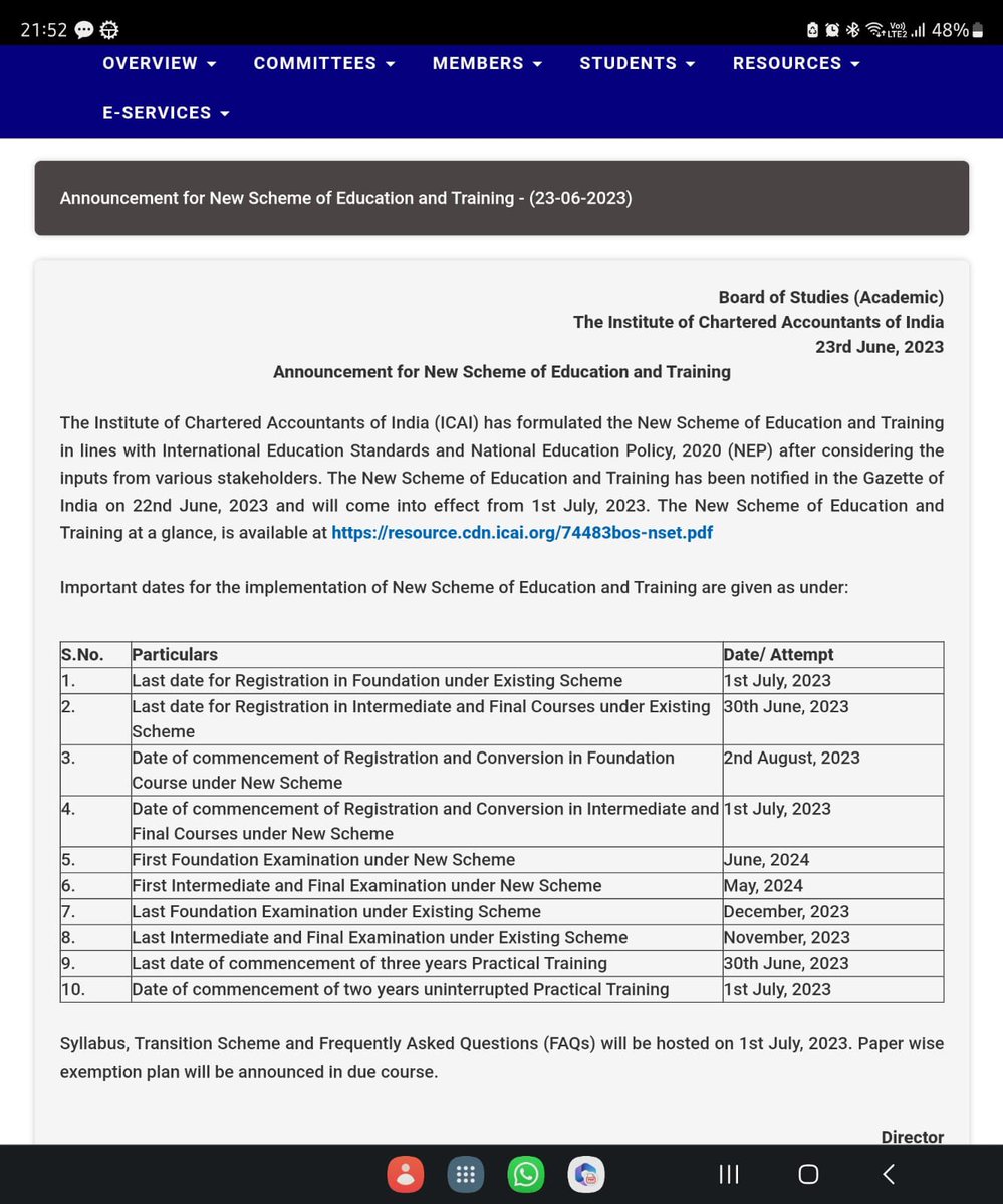 kdhiraj123's tweet photo. Important dates for the implementation of new scheme of education and training. https://t.co/Qp4ZJoMpYV