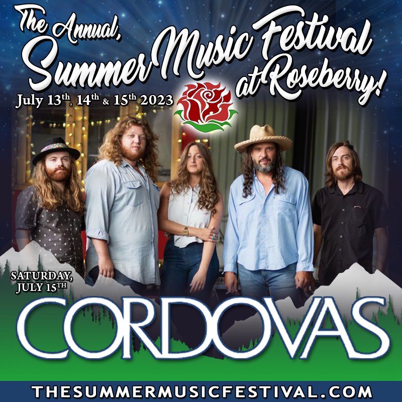 roseberryfest's tweet photo. *Artist Announcement!* We are so happy to round out our Saturday night lineup with the amazing band, Cordovas!

Get your tickets now at https://t.co/hFSv8kOFbx https://t.co/MFhoiClP48