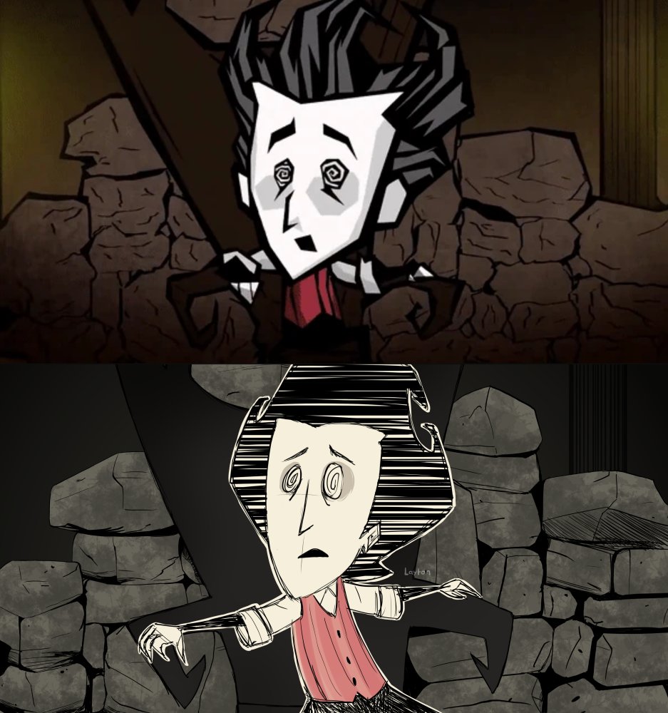 #dontstarvetogether #art 

Don't Starve: Newhome screenshot redraw using the New Reign trailer artstyle.