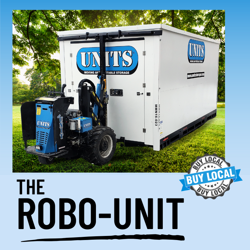 UnitsCntrlIowa's tweet photo. When we say high tech, we mean high tech! Our ROBO-UNIT can transport our containers through tight spaces, under low bridges, and on any terrain. Learn more about UNITS: https://t.co/pDVNcKqYru

#UNITSStorage #portablestorage #moving #storage #CentralIowa #DesMoines #IA https://t.co/wUjOipO0uY