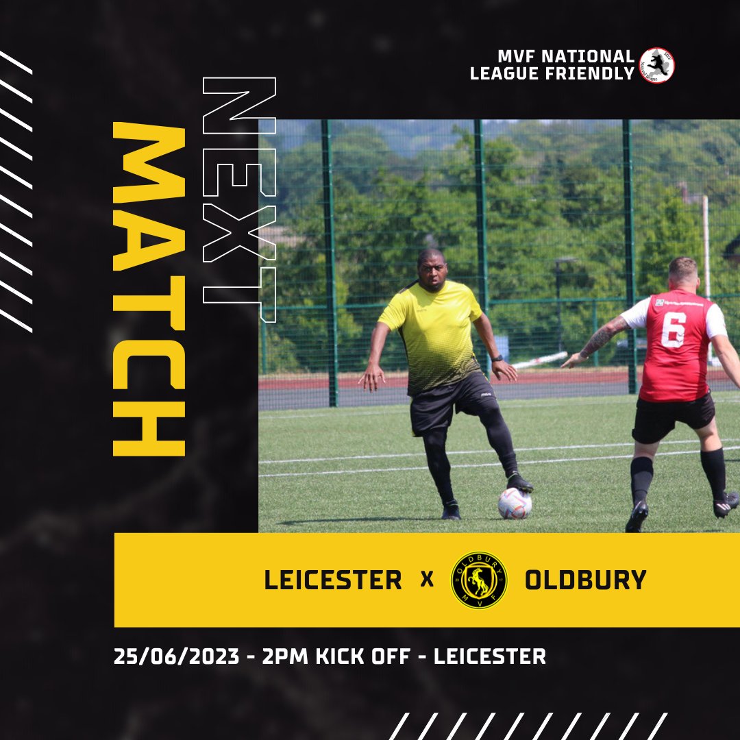 🔥 Next Game Alert! ⚽️🆚

Join us as we face Leicester in an exciting away friendly match! ⚡️🌟
Stay tuned for updates and support us on this thrilling football journey! 🙌⚽️

#NextGame #FriendlyMatch #OldburyvsLeicester #YellowAndBlack #FootballAction #GoTeam