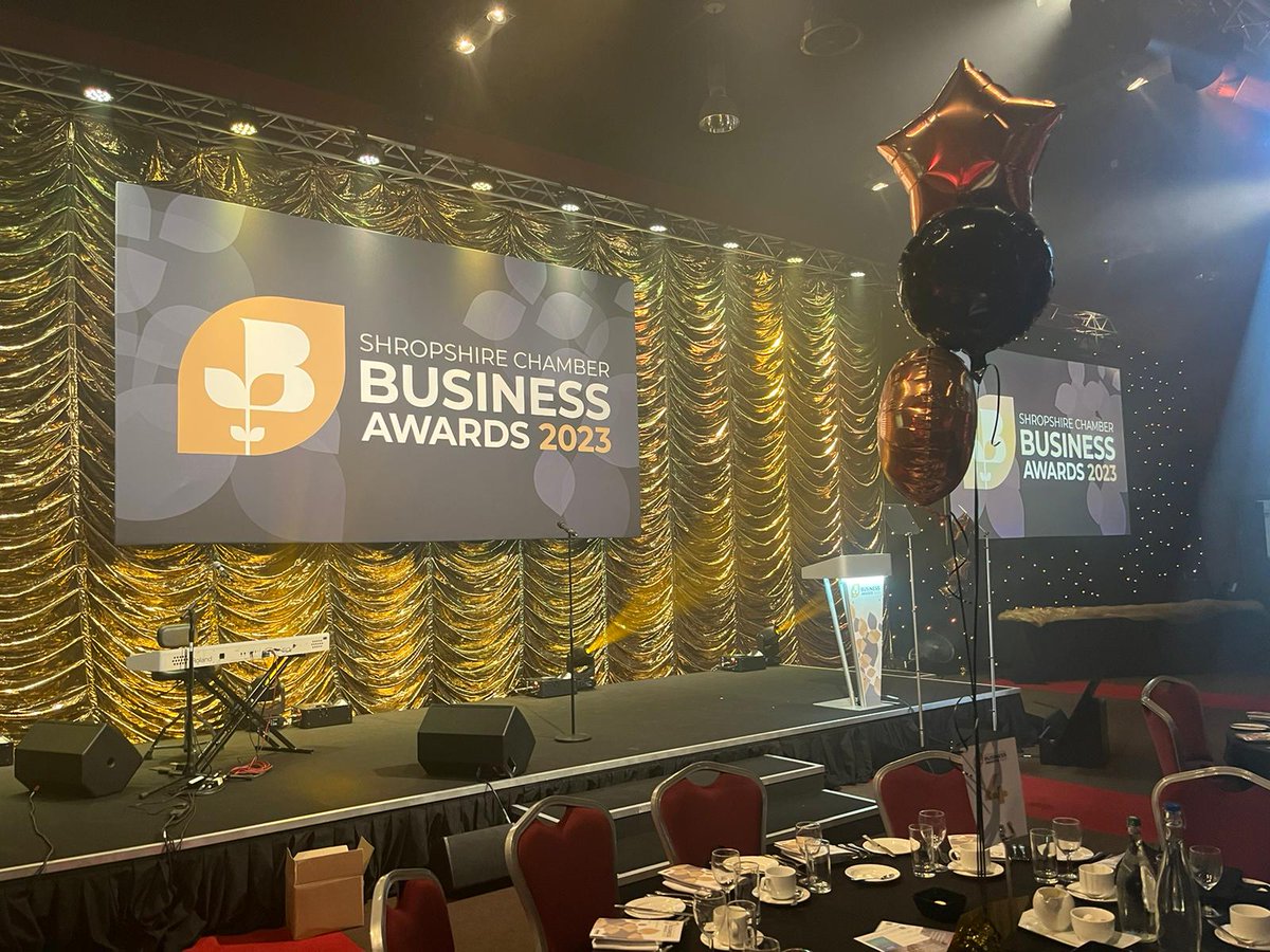 Shropshire Chamber Business Awards 2023 (@scba2023) on Twitter photo The red carpet’s rolled out, the stage is set, and the welcome drinks are poured… it can only mean one thing - time for the Shropshire Chamber Business Awards 2023! 
#SCBA2023 The red carpet’s rolled out, the stage is set, and the welcome drinks are poured… it can only mean one thing - time for the Shropshire Chamber Business Awards 2023! 
#SCBA2023