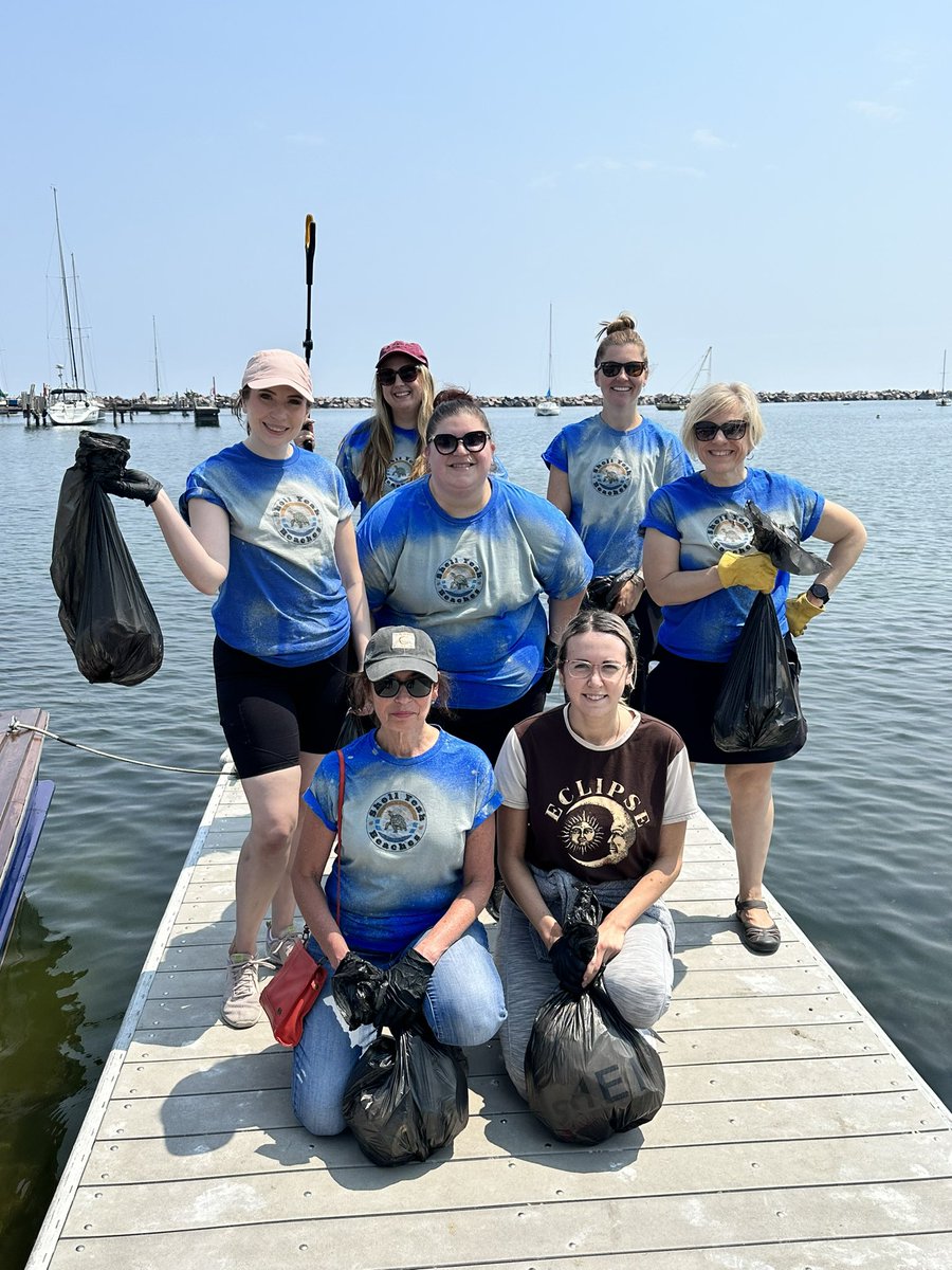 The admin team is at South Shore Beach today for their annual #AdoptaBeach #CleanUp this is their third annual clean up! @adoptabeach 

This years slogan was #shellyeahbeaches 

#dreamteam #volunteering #serviceproject