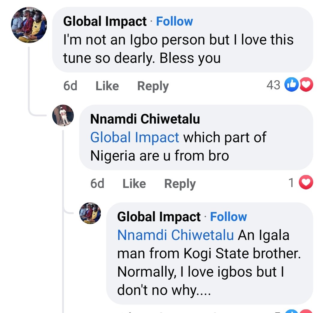 A lot of uniformed people in Nigeria, A Man from igala doesn't even know Igala means *Small Igbo*... BIAFRA will liberate a lot of people.