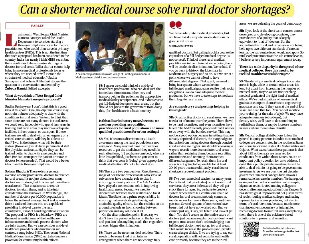 Upsc Civil Services Exam on Twitter "Can a shorter medical course solve rural doctor shortages