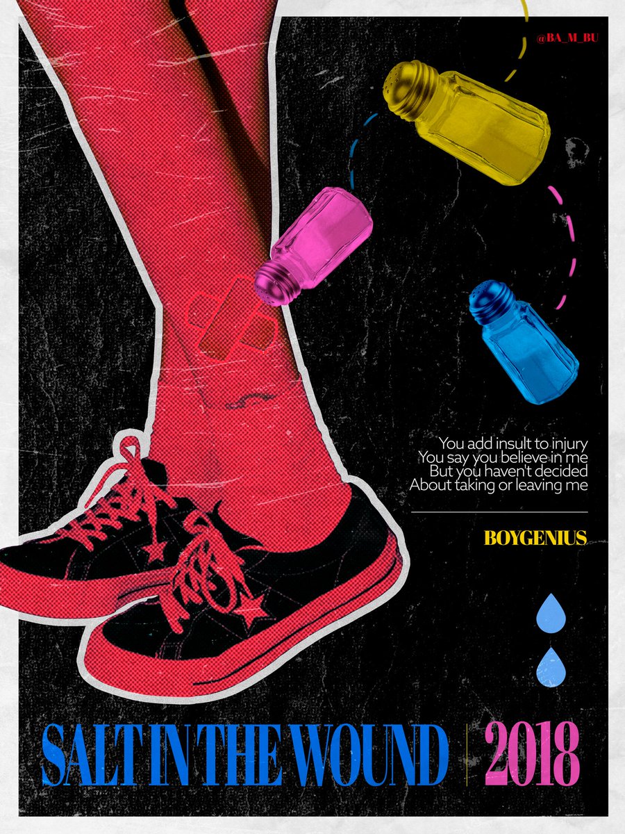 From_Rebe's tweet image. Some of the alternative posters I’ve designed of Boygenius songs 🤍