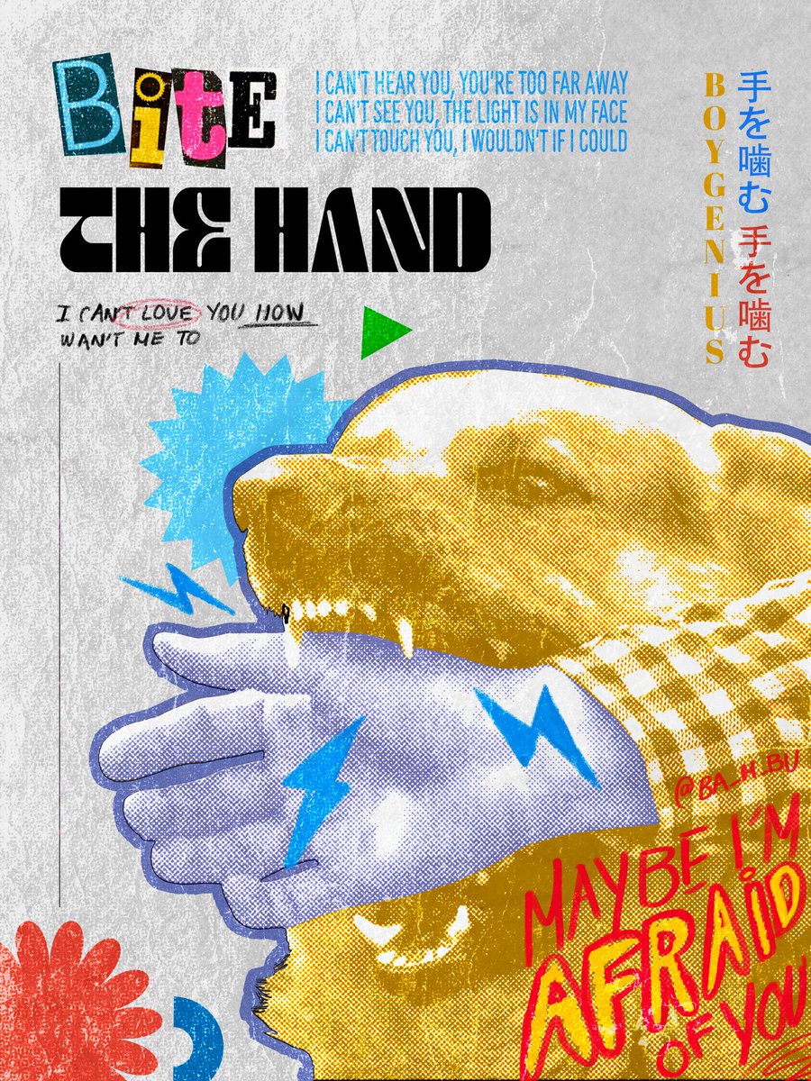 From_Rebe's tweet image. Some of the alternative posters I’ve designed of Boygenius songs 🤍