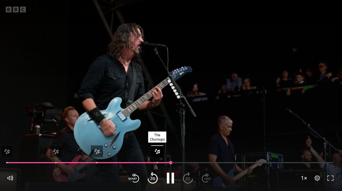 Missed the #foofighters show at Glastonbury? You can rewind and watch on BBC iPlayer, just bring up the controls and click the box for 'The Churnups'. 

It'll take you right to the start of their set.

bbc.co.uk/iplayer/episod…