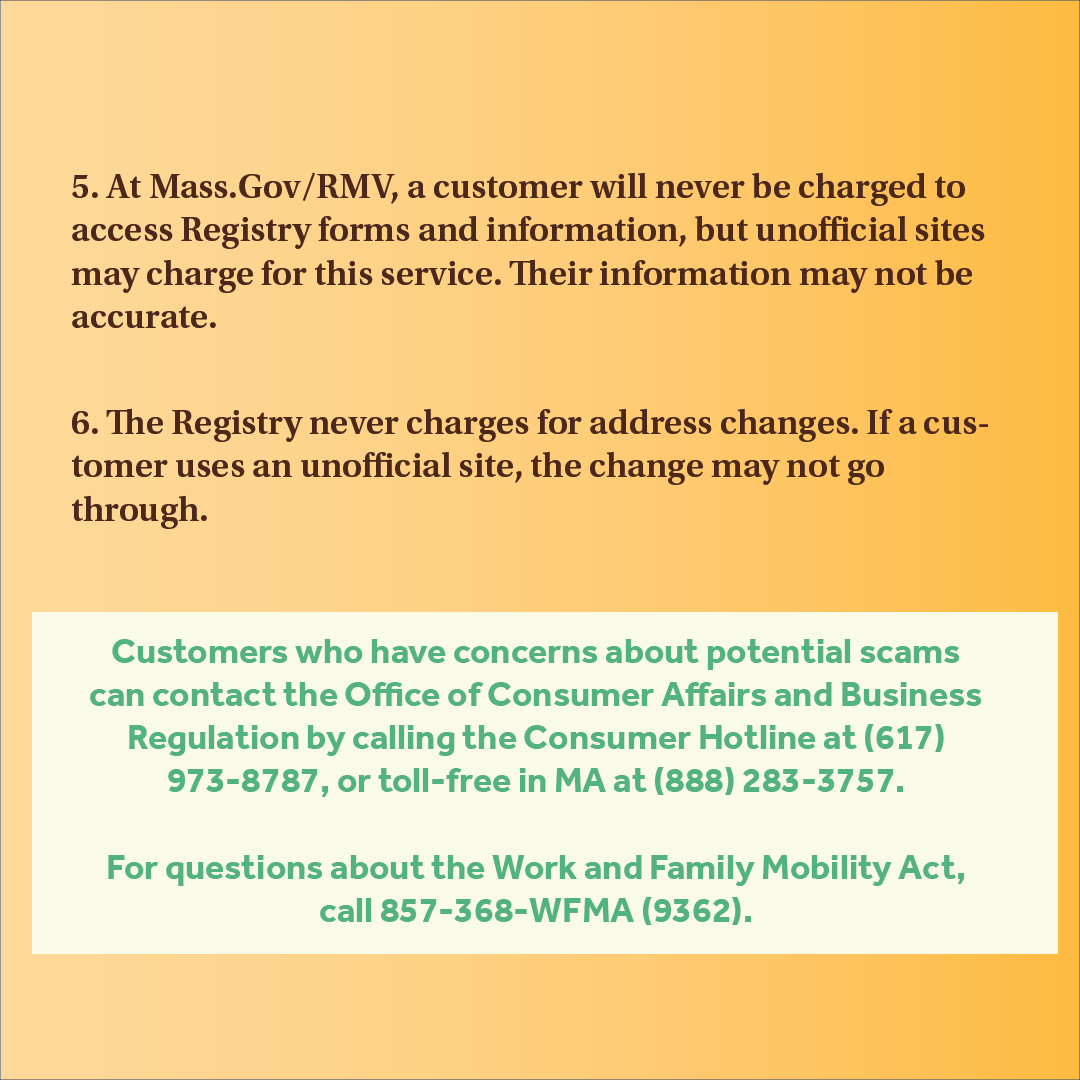 MassAGO's tweet image. As we get closer and closer to the implementation of the Work and Family Mobility Act and drivers' licenses for all, it's important to know the signs of possible scams.

Here's what you should know about applying for your driver's license.