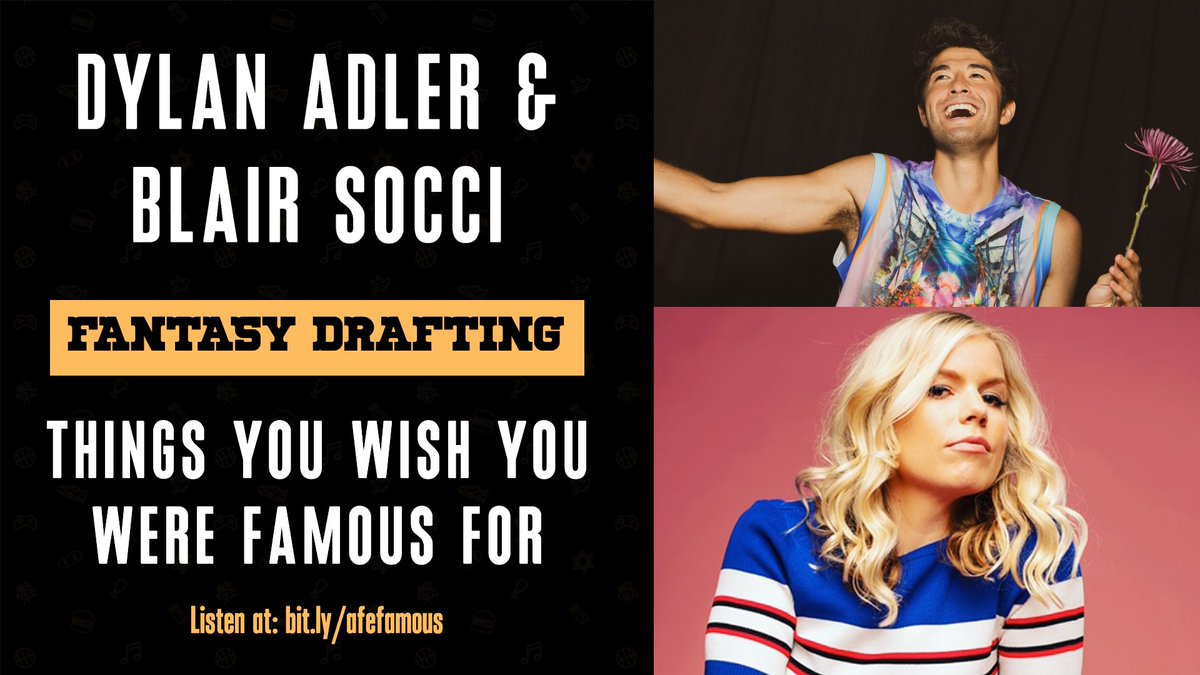 All Fantasy Everything (@allfantasypod) on Twitter photo Time for a new AFE! @blairsocci and <a href="/DylanAdler6/">Dylan Adler</a> join us to draft "Things You Wish You Were Famous For!"
THE BIG DOGS ARE OFF THE PORCH, COME EAT.
bit.ly/afefamous Time for a new AFE! @blairsocci and <a href="/DylanAdler6/">Dylan Adler</a> join us to draft "Things You Wish You Were Famous For!"
THE BIG DOGS ARE OFF THE PORCH, COME EAT.
bit.ly/afefamous